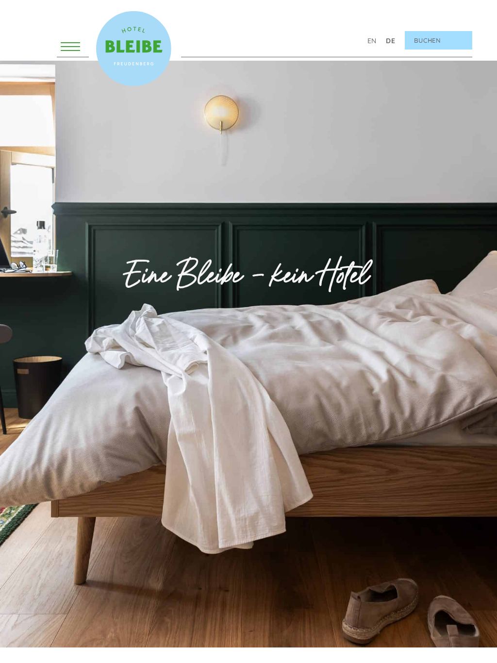 Screenshot von Hotel Bleibe