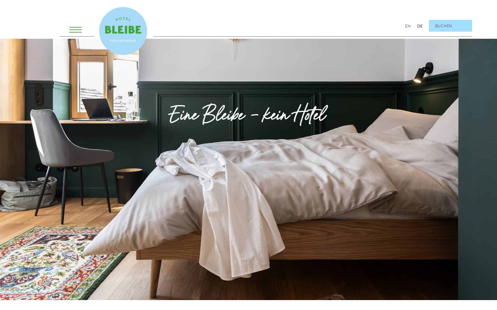 Screenshot von Hotel Bleibe